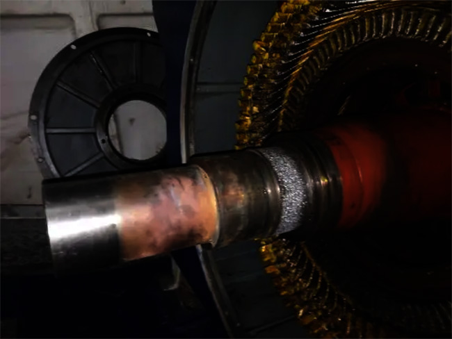 圖為西瑪電機(jī)客戶(hù)提供的電機(jī)軸磨損的照片